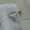 Blue Bloom Halo アクアマリンリング