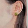 Flora Heart ペリドットピアス