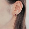 Peach Pale パパラチアサファイアピアス