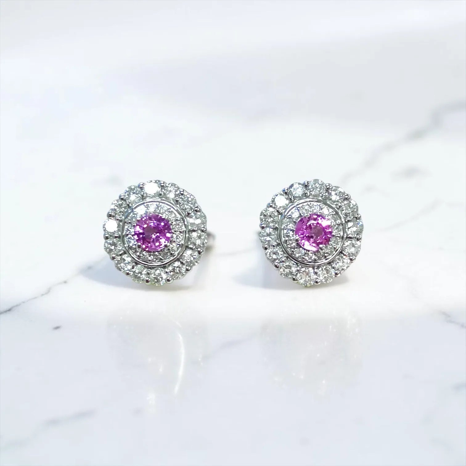 Pink Orb サファイアピアス