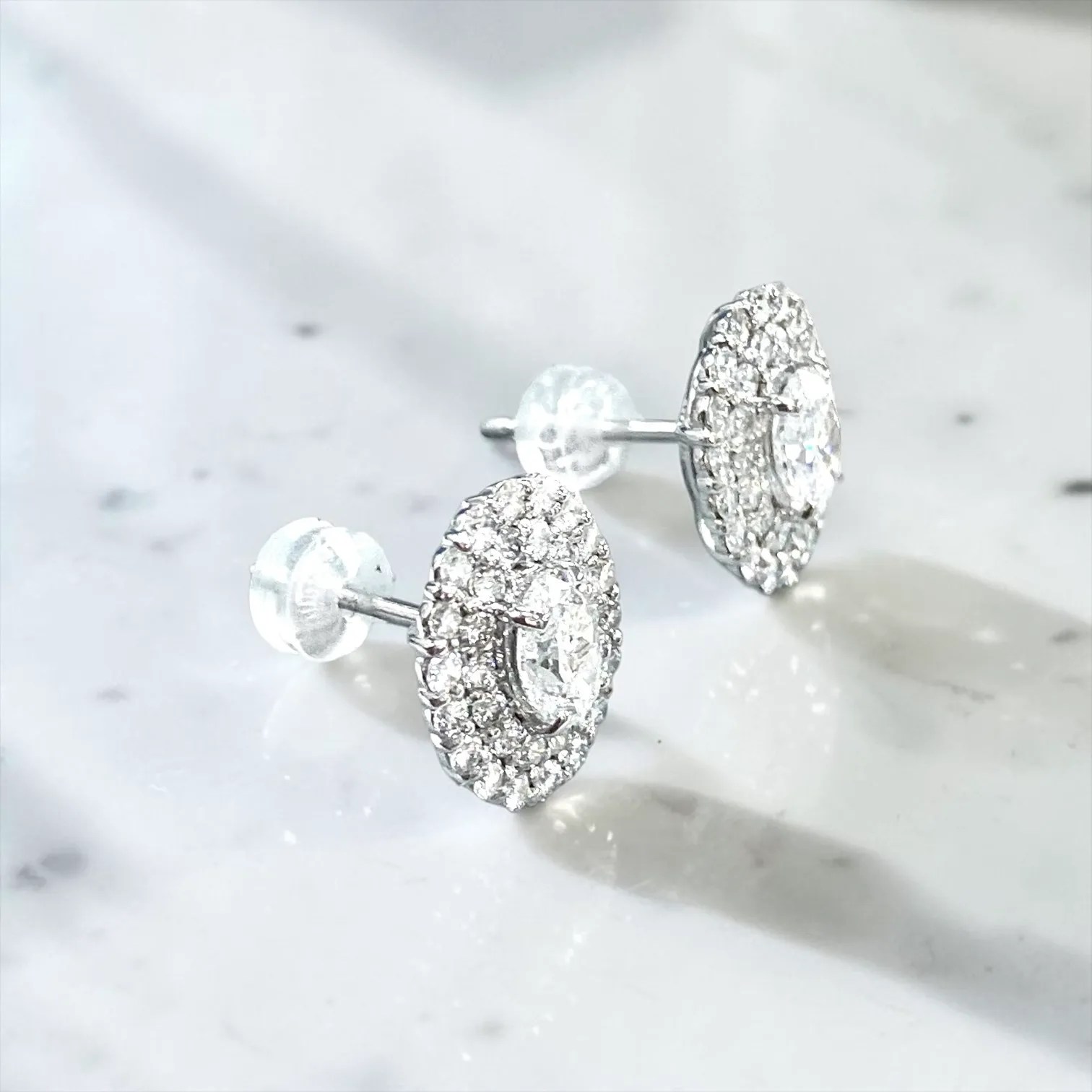 Oval veil ダイヤモンドピアス