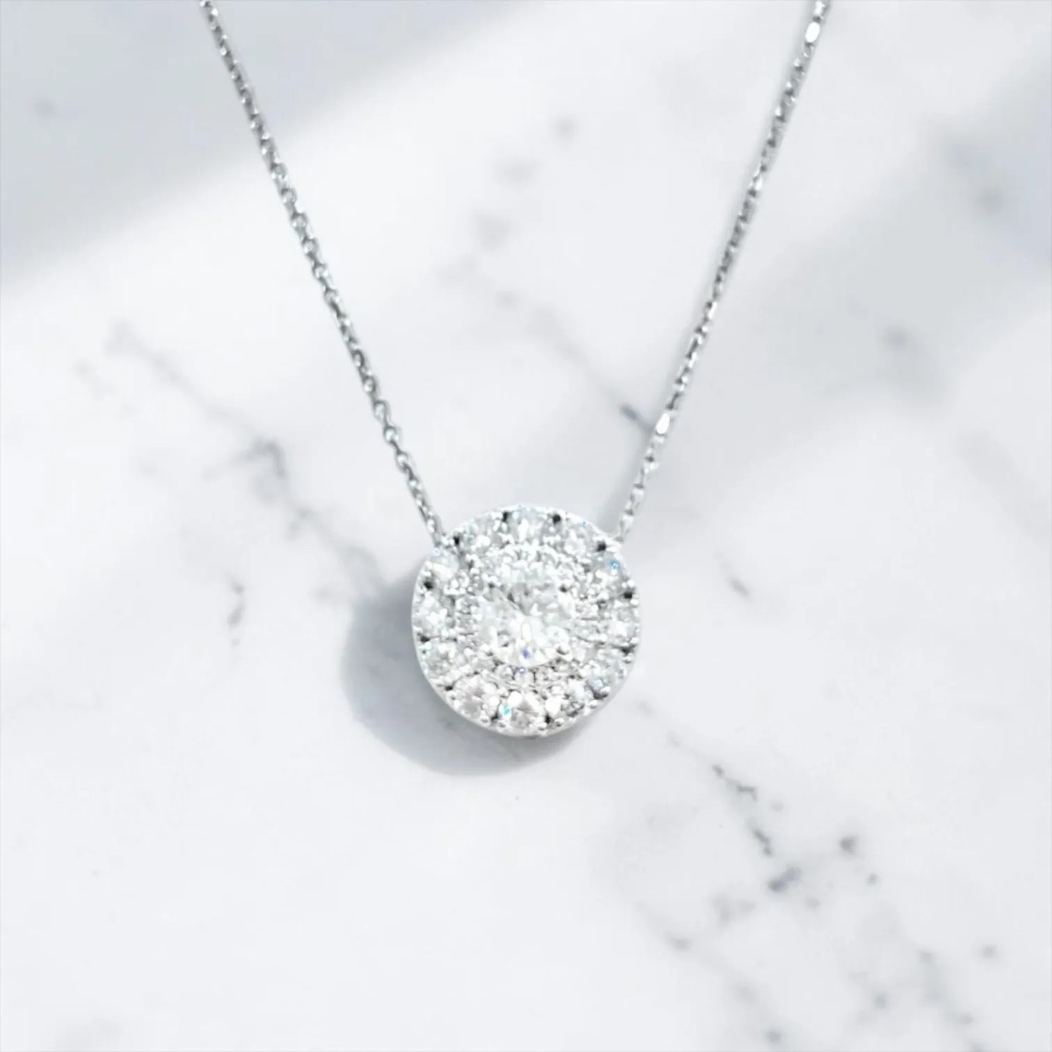 サークル ダイヤモンドネックレス (PT) 0.5ct