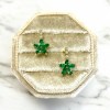 flower エメラルド ピアス