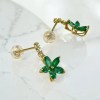 flower エメラルド ピアス