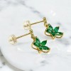 flower エメラルド ピアス