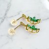 flower エメラルド ピアス