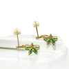 flower エメラルド ピアス