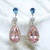 アクアマリン モルガナイト ピアス