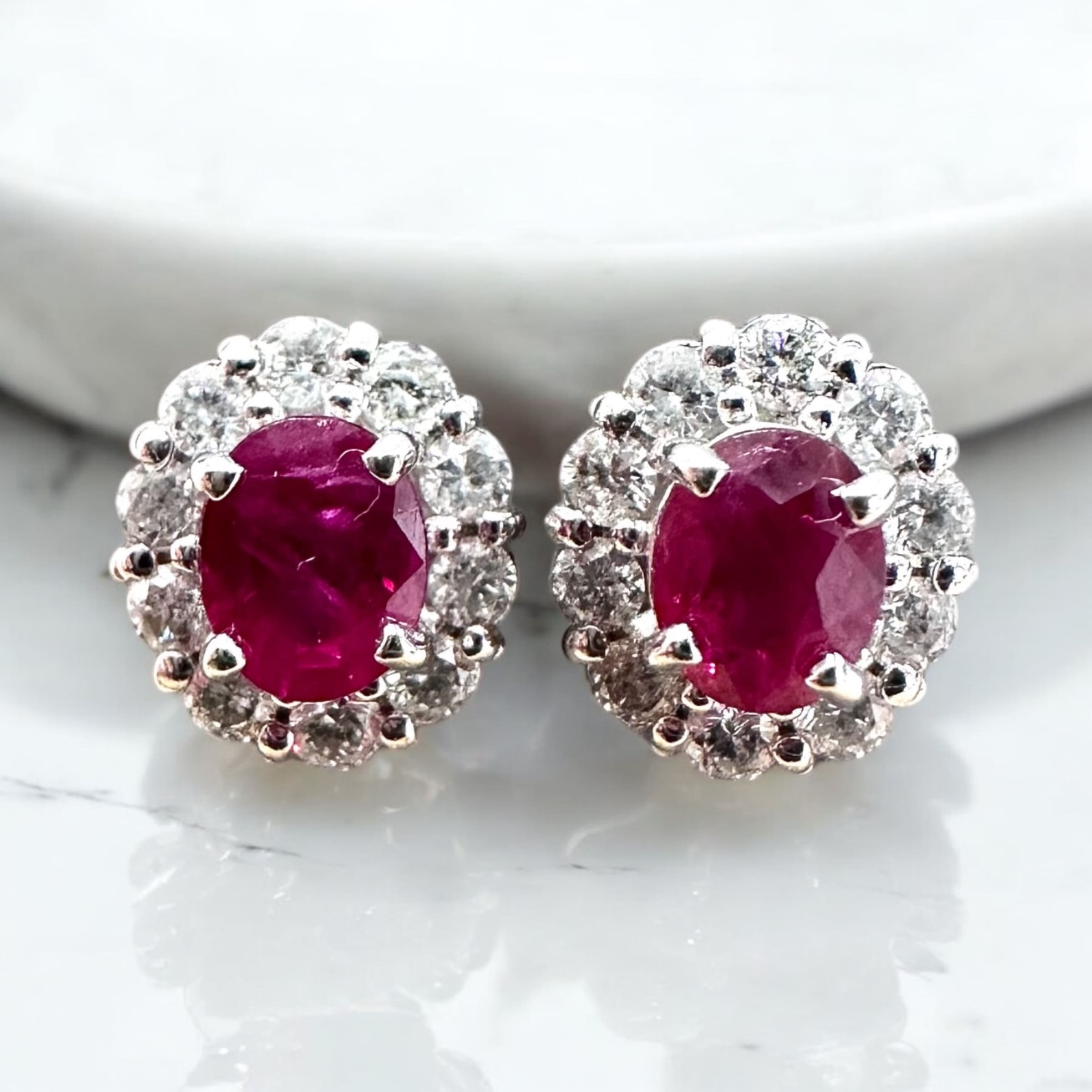 ピアス Ruby 受注販売】Bucket cut Ruby Pierced K18YG＆PT950 / AL-019 | ALLIS