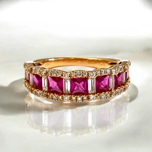 ルビー ハーフエタニティリング(PG)