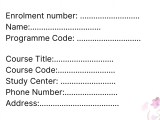 Ignou Assignment Front Page Format Ignou Assignment Cover Page Free