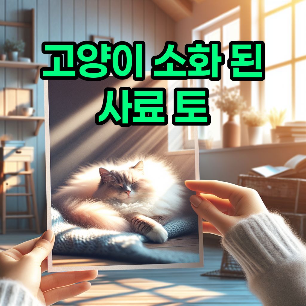 고양이 소화 된 사료 토 썸네일