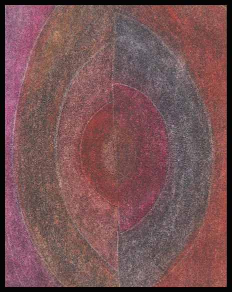 “Núcleo” (“Nucleus”, circa 1980). Oil pastel on typing paper.
