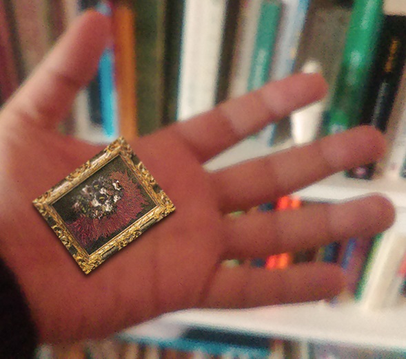 “La Guerra del Fuego” ("The War of Fire", 2011) in Charif's hand.