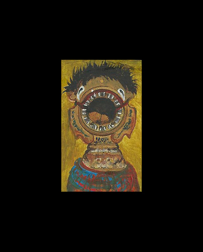 “Ernie Sesame” (2012). Acrylic on paper. 5,4 x 3,3 cm.