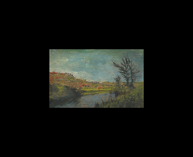“Poem” (2012). Acrylic on paper. 3,9 x 6,2 cm.
