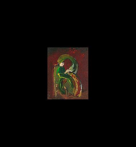 “Feed” (2016). Acrylic painting on paper. 4 cm x 3,2 cm.