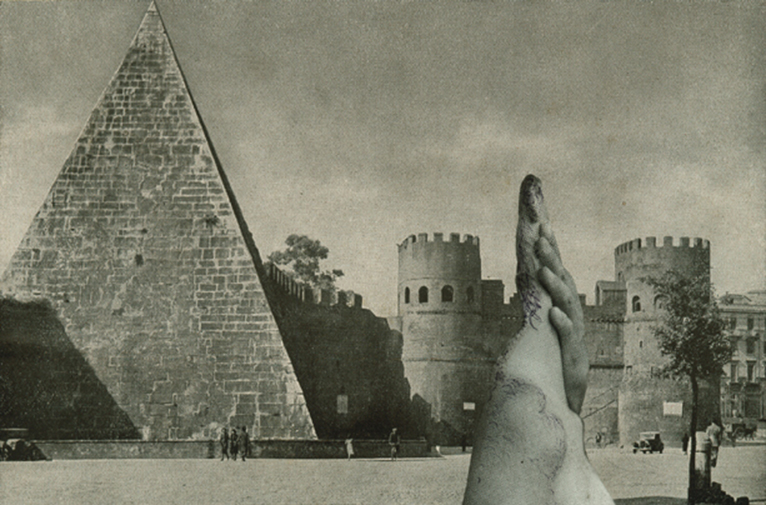 Ciudad silenciosa (Silent City, 1999/2000) · collage, ink, pencil and oil pastel