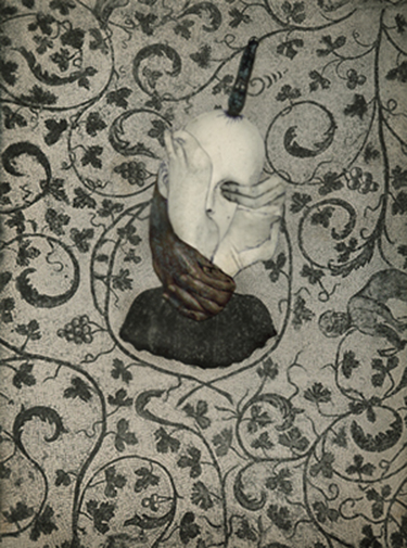 Blasón de un obispo (A Bishop's Escutcheon, 1999/2000) · collage, ink, pencil and oil pastel