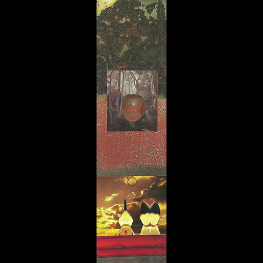 “Todo está perdido (entre nosotros)” / “All is lost (between us)” (2013-2016). 19,5 cm x 5,2 cm. Micro-collage and ink.