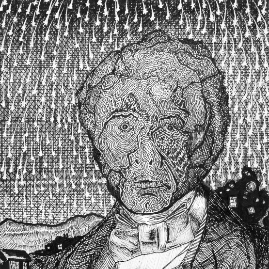 (Detail of) ¡Soy la parte más negra de un meteorito!