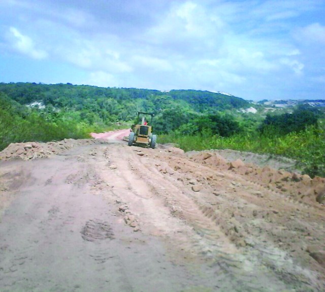 Road works ongoing on the Coomacka access road