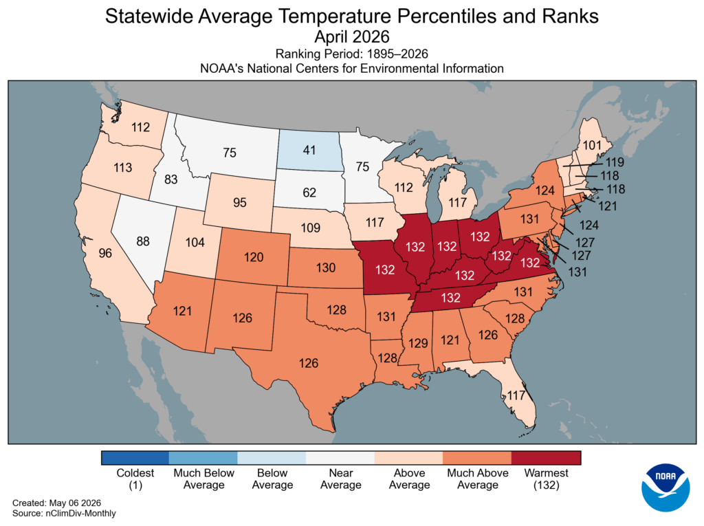 Extreme Temperature Diary Friday May 8th 2026 Main Topic U S April 1 1024x765 