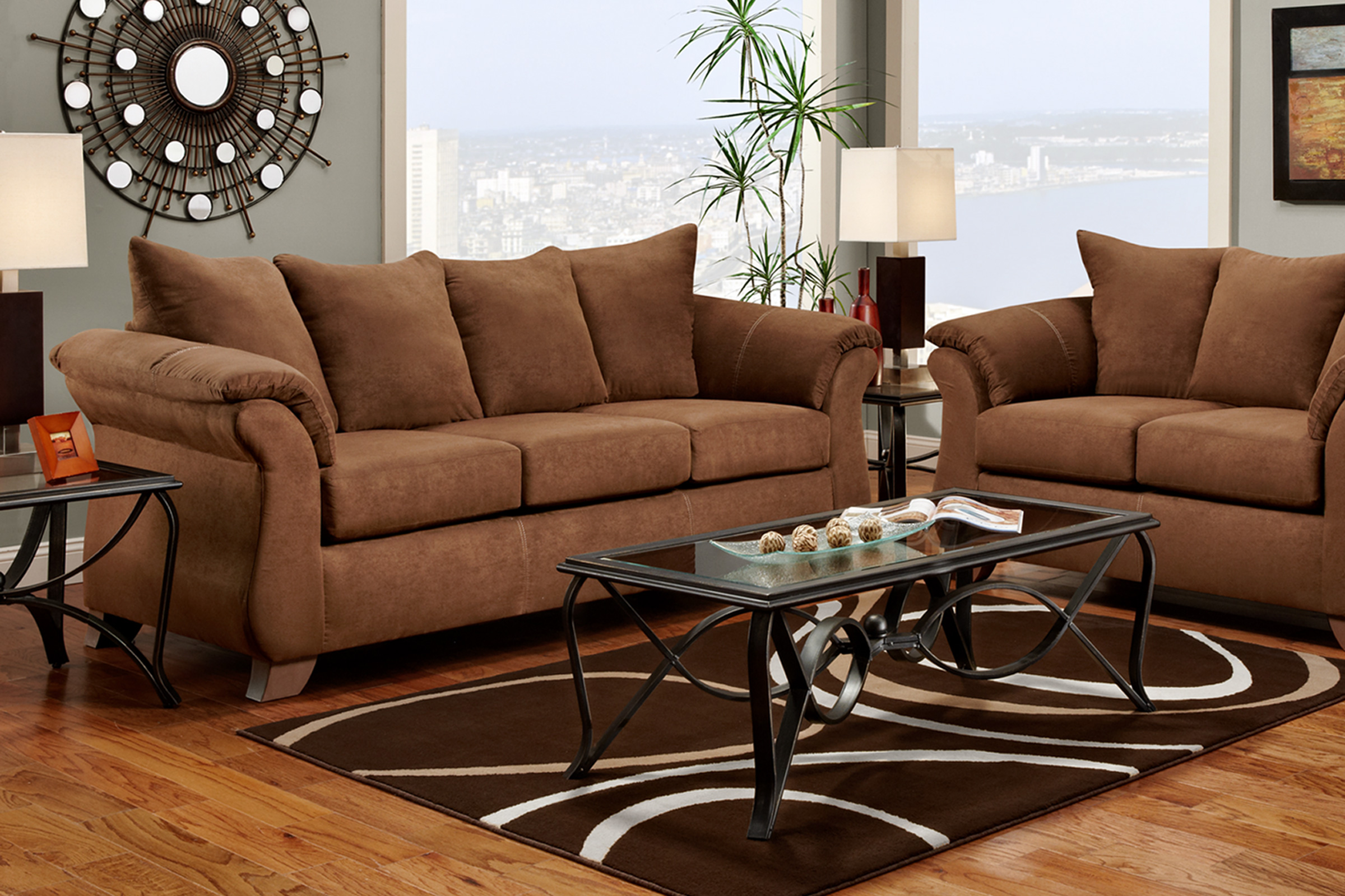 Red futon microfiber sleeper sofa bed couch living room furniture