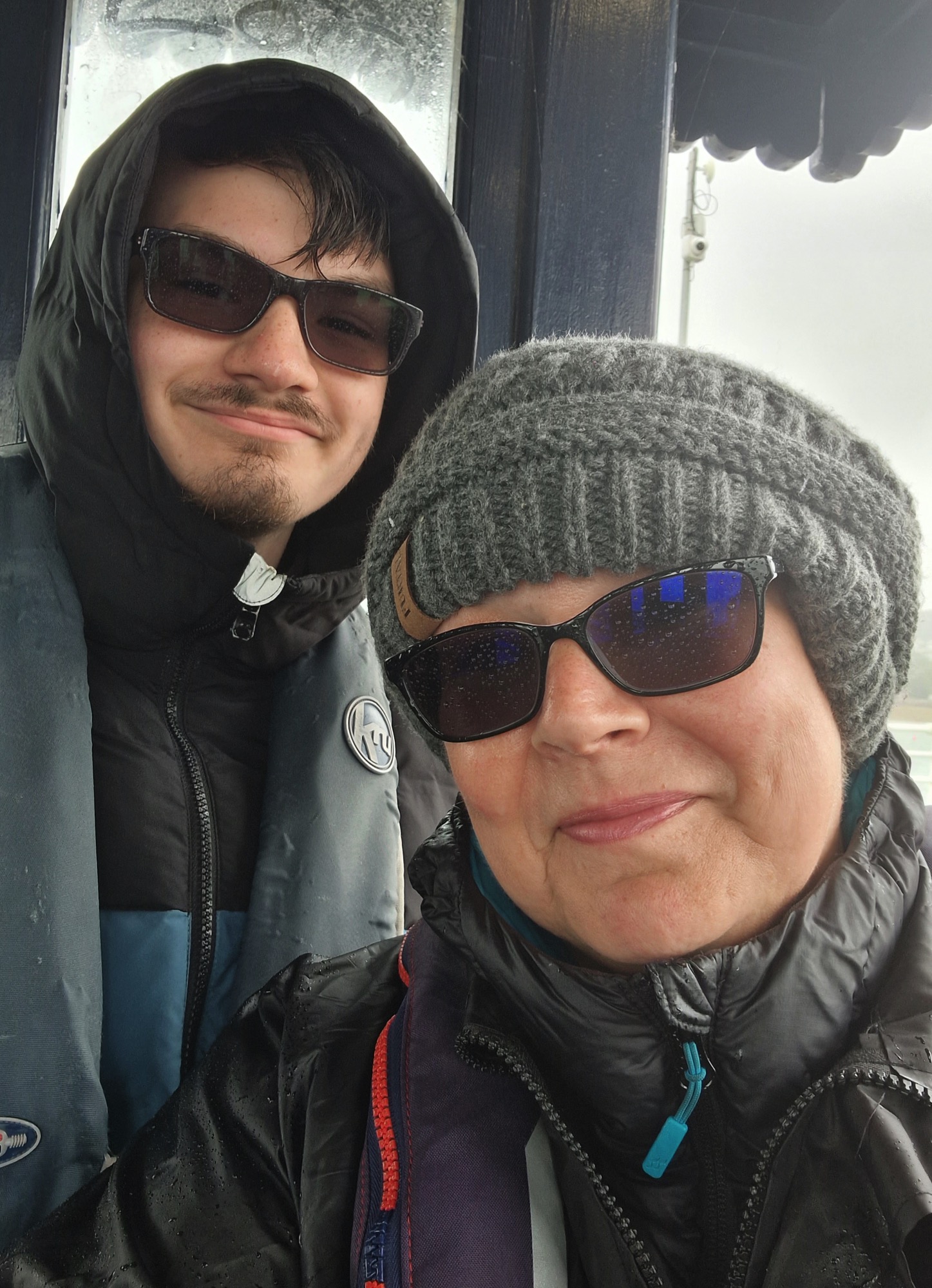 Picture of Ged & Louis before boarding for the Rib Ride to Puffin Island
