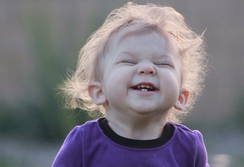 laughing baby girl