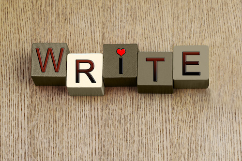 WRITE spelled out in block letters