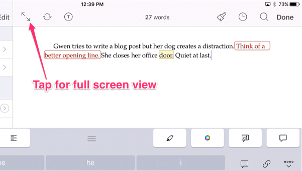 full screen button