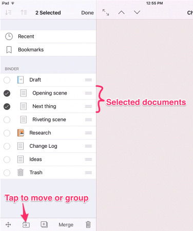 grouping documents