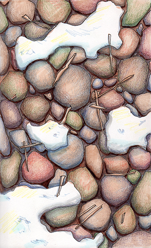 Rocks, Sticks, Snow