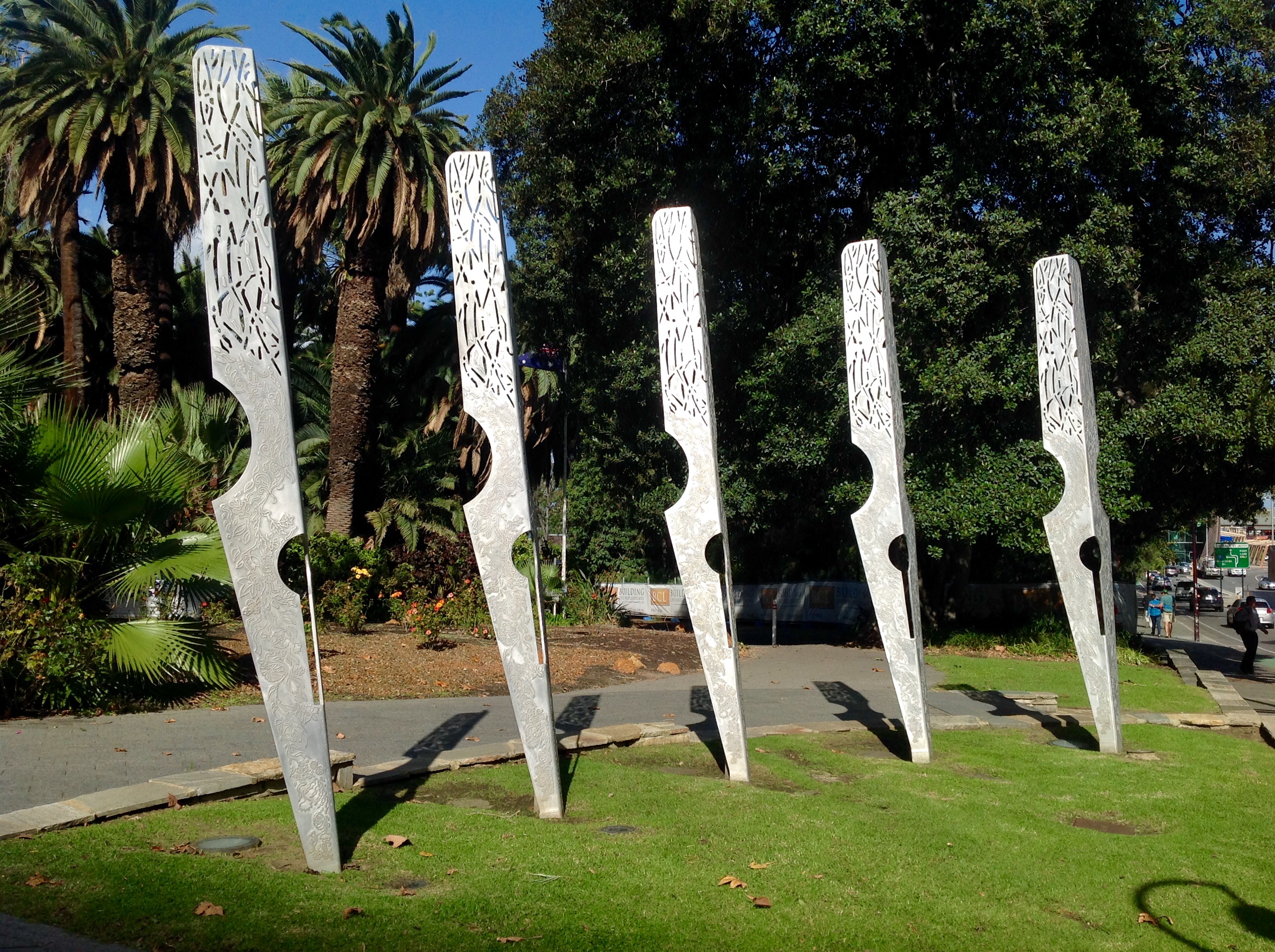 Fountain Pen Nib Sculpture at Supreme Court Gardens, Perth, WA, May 2016
