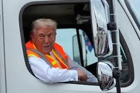 Trump's Unique Rally Stunt: Riding Garbage Truck in Protest