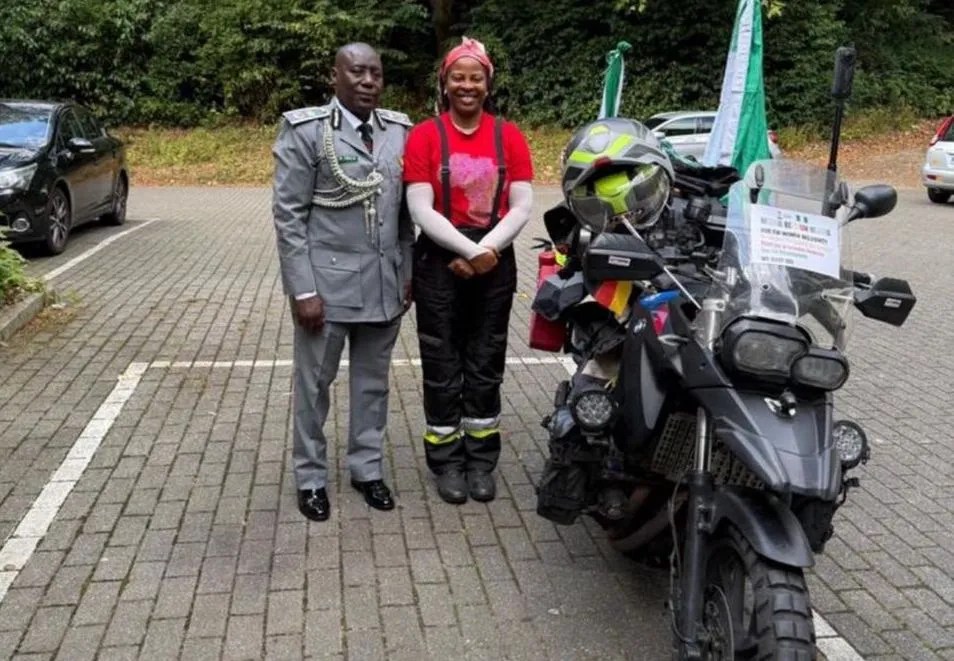 Nigerian Customs Officer Completes Epic Solo Bike Ride Across West Africa