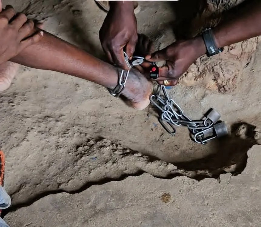 Man chained for 17 years in Bauchi rescued by police after father’s arrest