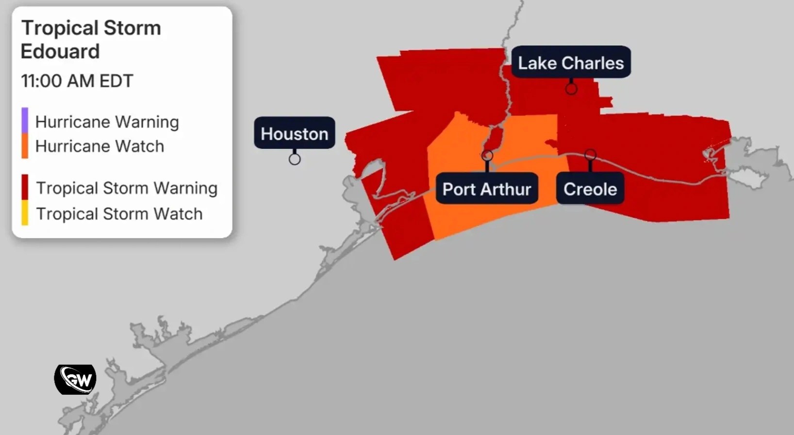 Tropical Storm Edouard Strengthens Ahead of Texas-Louisiana Landfall, Bringing Flooding Threat