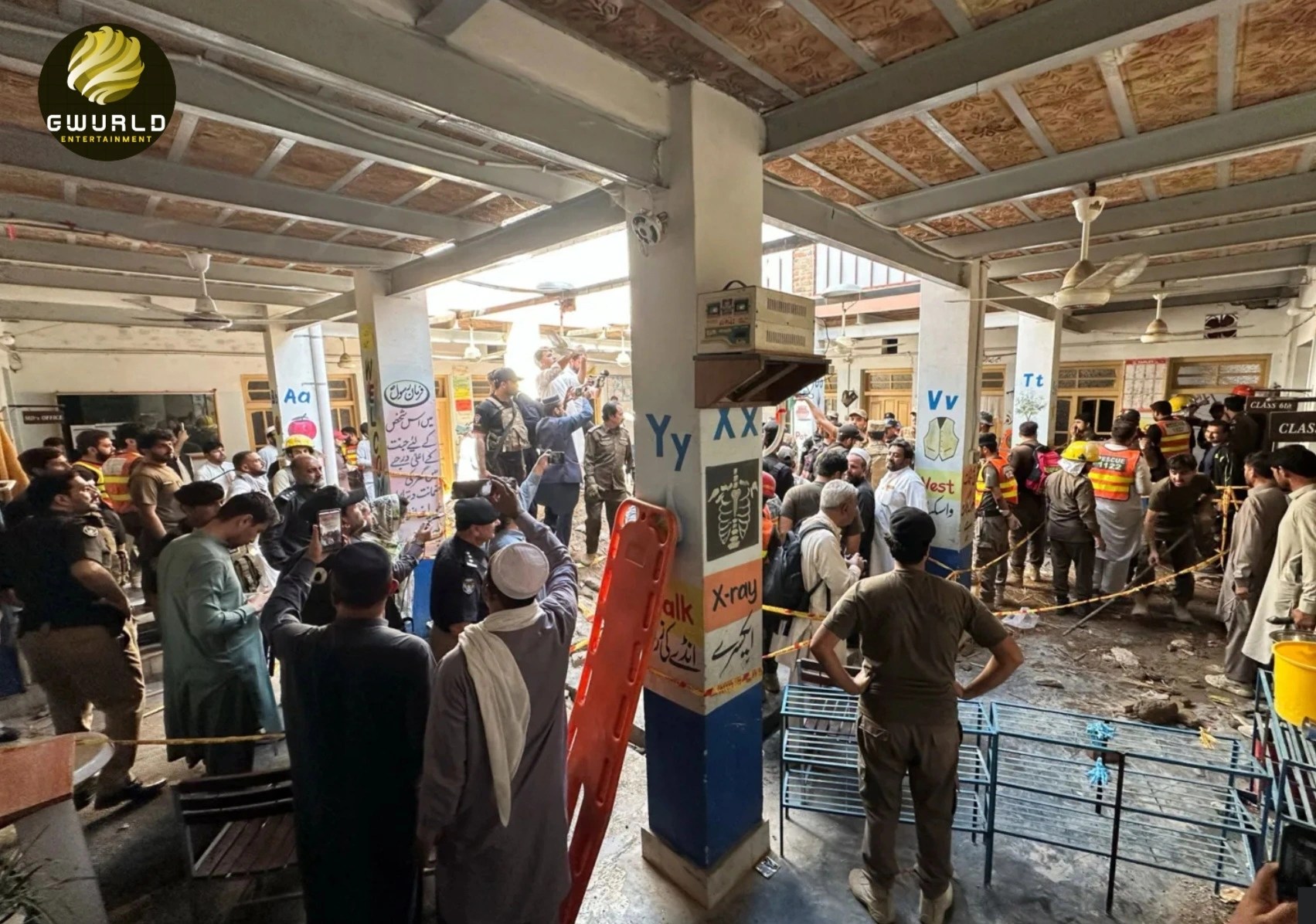 Pakistan School Roof Collapse Kills 33, Including 32 Pupils and a Teacher