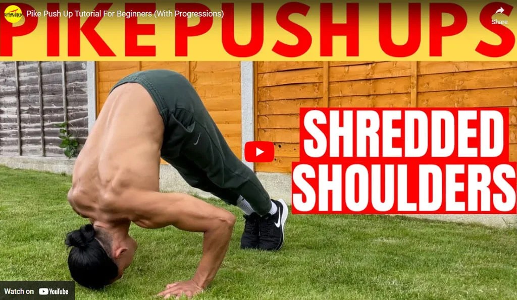 Pike push ups beginner tutorial: build bigger shoulders