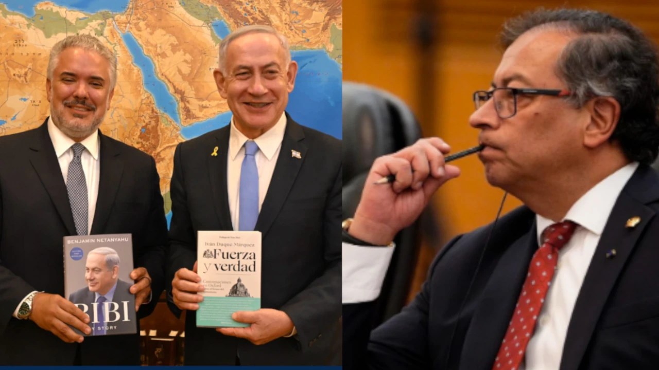 Duque deja claro su apoyo a Israel y Petro lo acusa de respaldar un “genocidio”