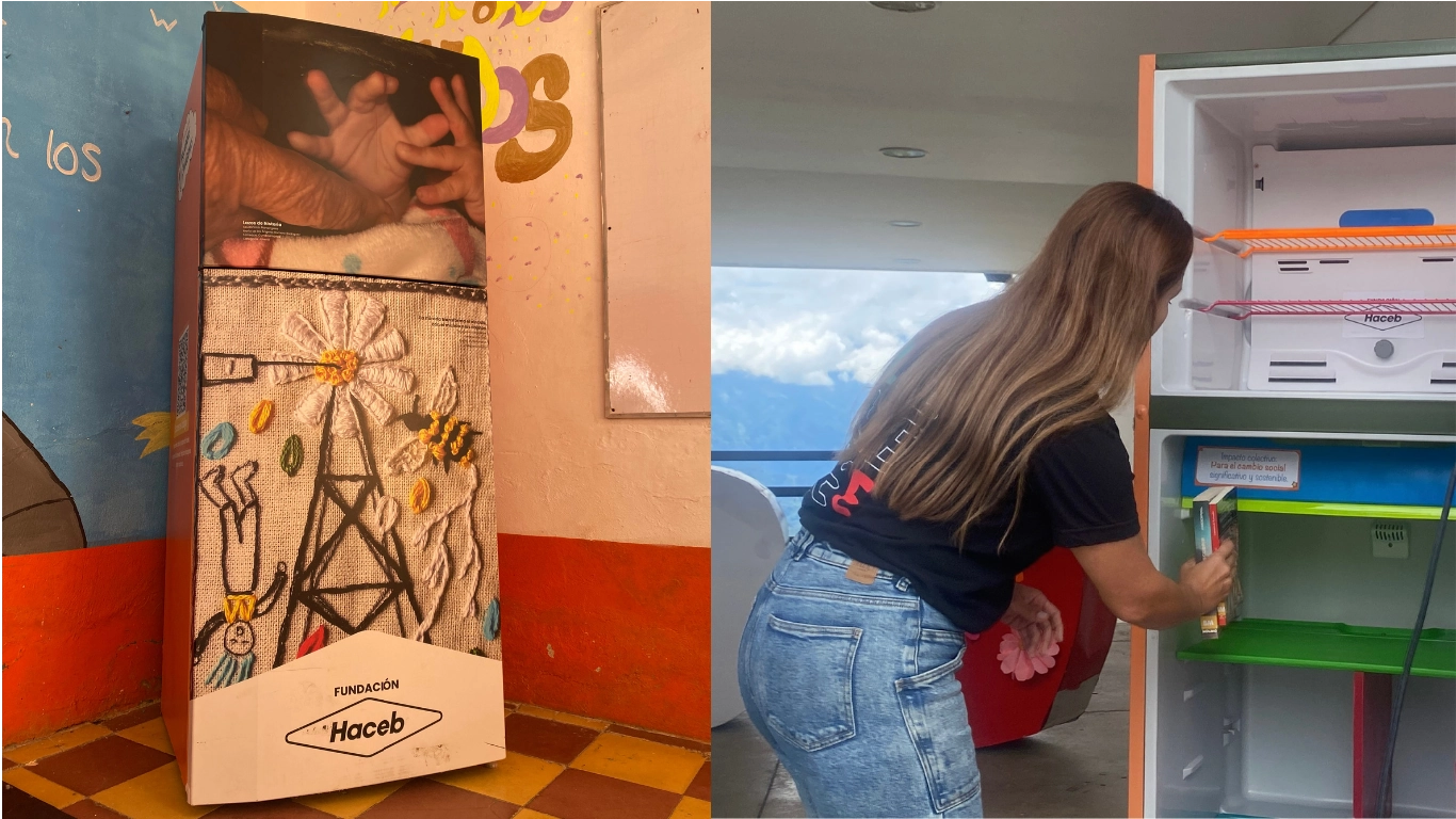 ¡Qué bonito! Neveras llenas de libros infantiles y juveniles llegaron a escuelas rurales de Marinilla y Nariño