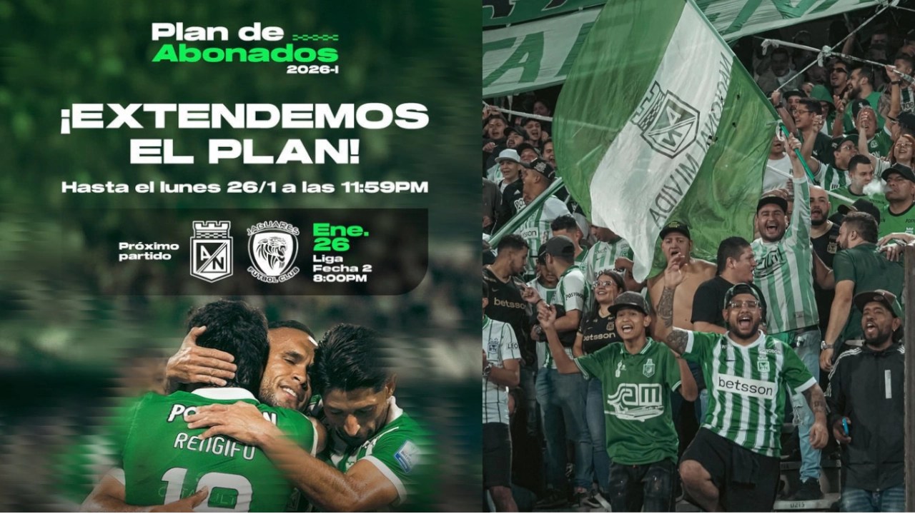 Atlético Nacional extendió el plazo del Plan de Abonados 2026-I: hay tiempo hasta el 26 de enero