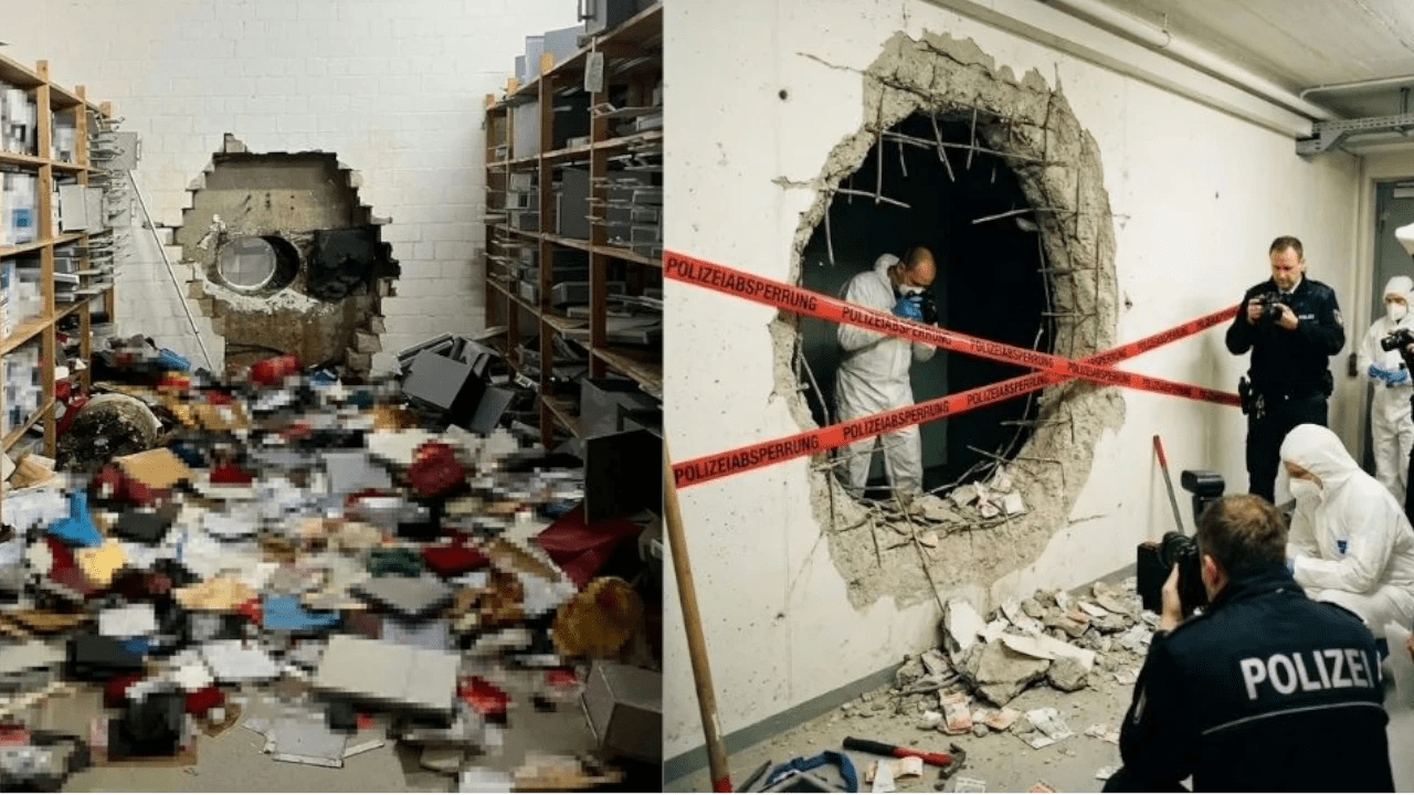 Robo millonario en Alemania: se llevaron más de 30 millones de euros por un hueco en la pared de un banco