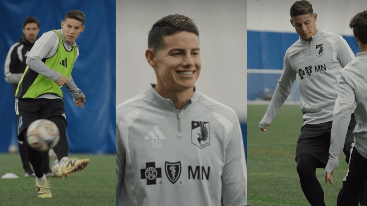 Al fin, James Rodríguez tuvo su primer día de entrenamiento en la MLS