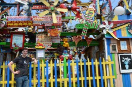 Mike posing near the central part of the build... lots to see here!