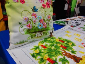cross-stitch and pillow