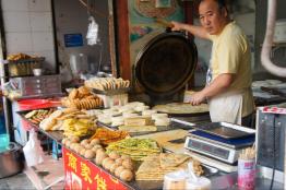 Chinese breakfast pancakes and pastries