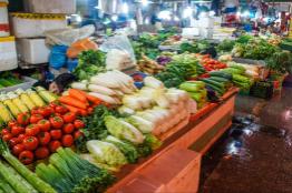 Vegetables at the food stalls